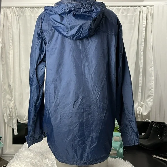 🔥 Tommy Hilfiger Vintage 90s Windbreaker Pullover Jacket Navy M 1/4 Zip Hoodie 🔥 - Picture 7 of 16